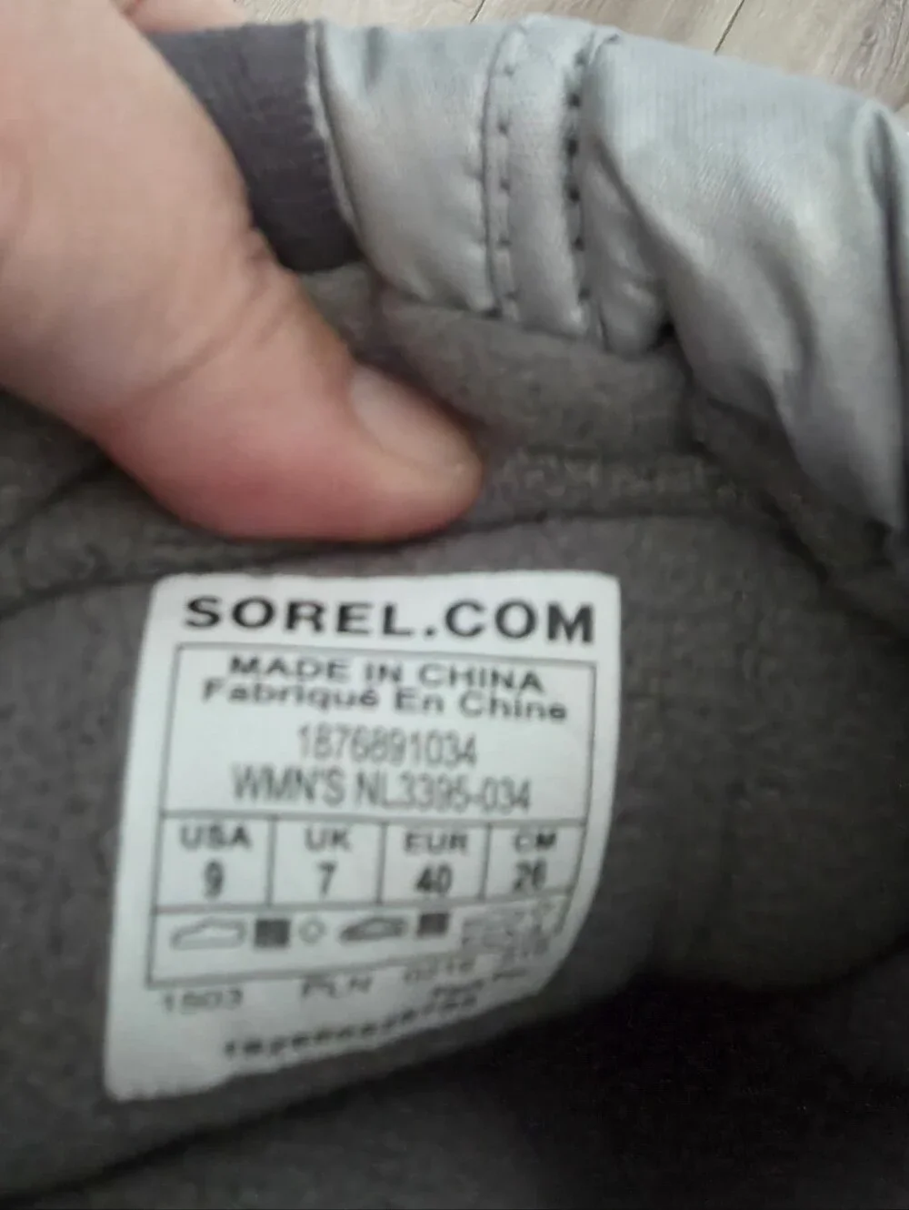 Sorel Out N About Puffy Boots Quarry Silver Metallic Waterproof Women's 9 Aprés